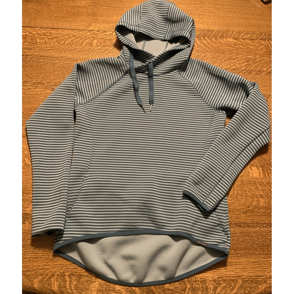 Columbia Omni-Wick‎ Advanced Evaporation Women's Green Striped Hoodie Size S